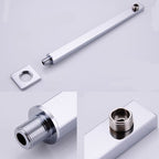 Modern square solid shower head with shower arm wall-mounted shower head made of stainless steel