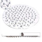 Round Dual Shower Head Stainless Steel 5 Spray Patterns Wall Mounted Shower Head