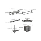 Modern gray bathroom hardware set towel bar paper holder bathroom accessory set
