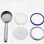 Round Handheld Shower Water Saving Showerhead Made of Stainless Steel
