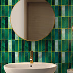 Polygon Peel and Stick Splash Guard Tile PVC Mosaic Peel and Stick Tile for the Kitchen