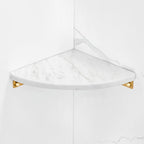 2-piece bathroom fitting set metal and marble bathroom shelf set