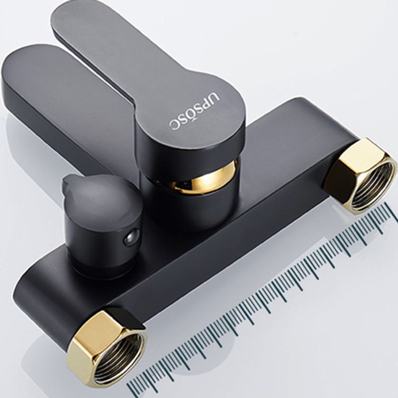 Modern Bathtub Faucet Lever Handle Wall Mounted Fixed Bathtub Faucet