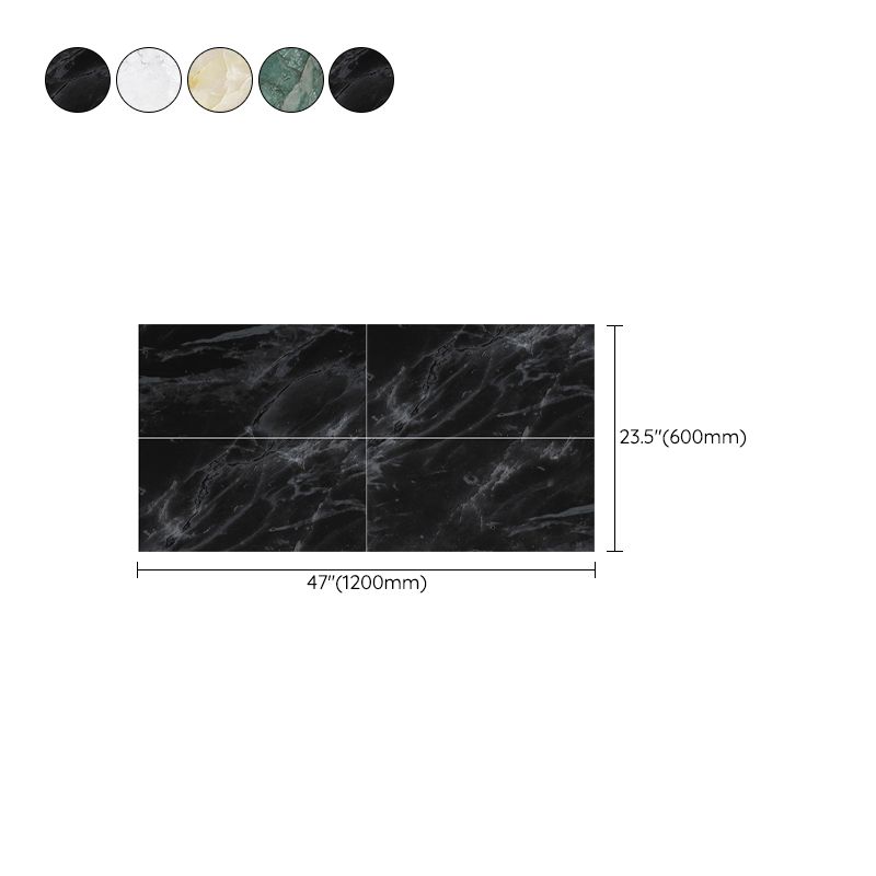 Peel and Stick Vinyl Floor Dark Gloss Vinyl Floor with Square Edge