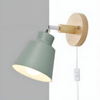 Wall Light With Wood Accent For Bedroom