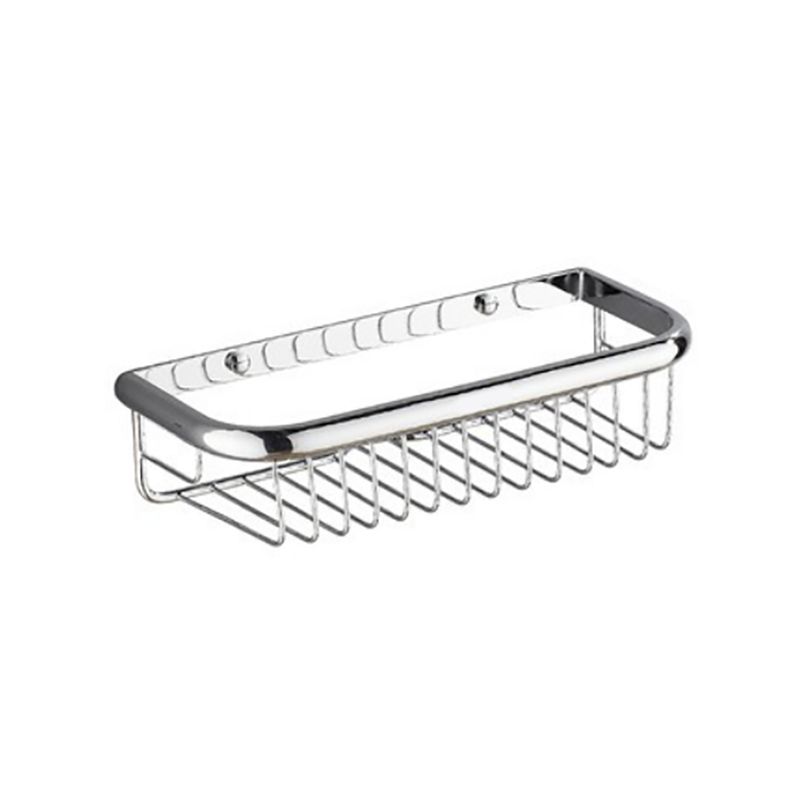 Polished Chrome Modern Bathroom Accessory Set Silver Towel Holder/Bath Shelf