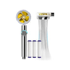Contemporary Handheld Supercharged Showerhead Round 3 Setting Spray Head