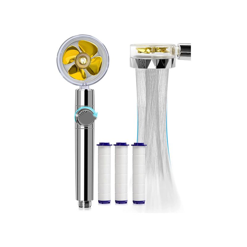 Contemporary Handheld Supercharged Showerhead Round 3 Setting Spray Head