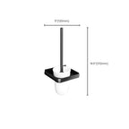 Black Aluminum Bathroom Accessory Set Modern Bathroom Shelf / Towel Bar & Paper Holder