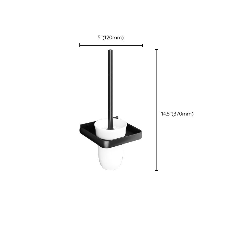 Black Aluminum Bathroom Accessory Set Modern Bathroom Shelf / Towel Bar & Paper Holder