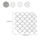 Fish scale Peel & Stick field tile square plastic Peel & Stick mosaic tile