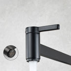 1-handle brushed nickel widespread faucet 1 hole wall-mounted bathroom faucet with brass