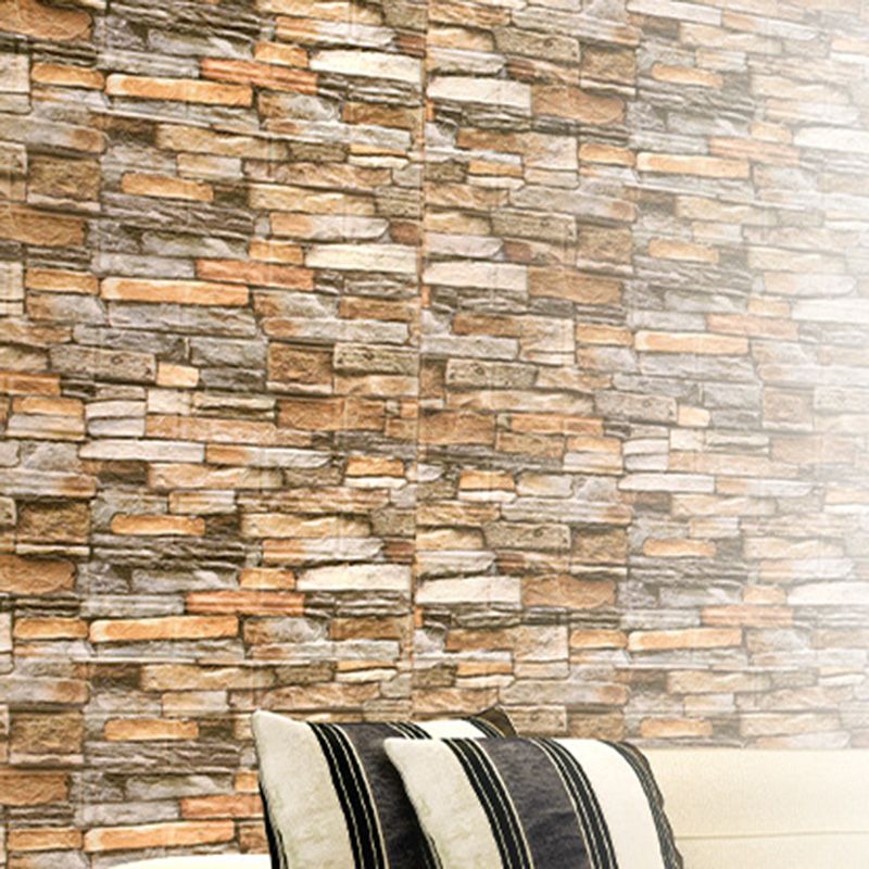 Country House Wall Plank 3D Brick Bathroom Living Room Wall Panels Set of 2