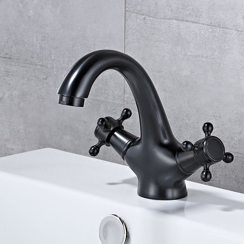 Bathroom Accessories Faucet Double Cross Handle Low Arc Industrial Sink Faucet