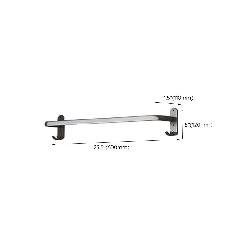 Modern gray aluminum bathroom accessory set