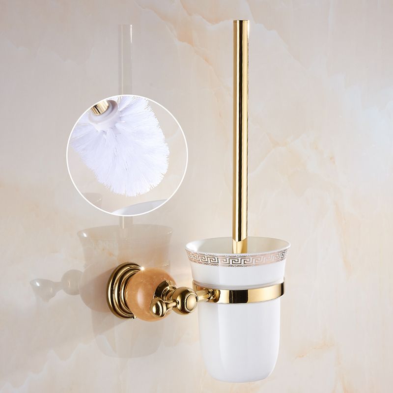 Modern bathroom accessories as a single piece or as a set in gold