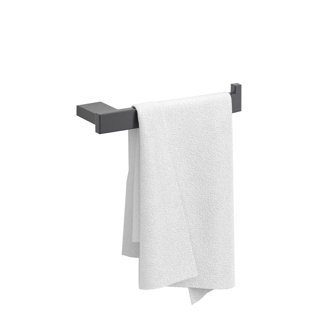 Gray contemporary bathroom accessory set Brushed gray bath shelf/toilet paper holder/towel bar