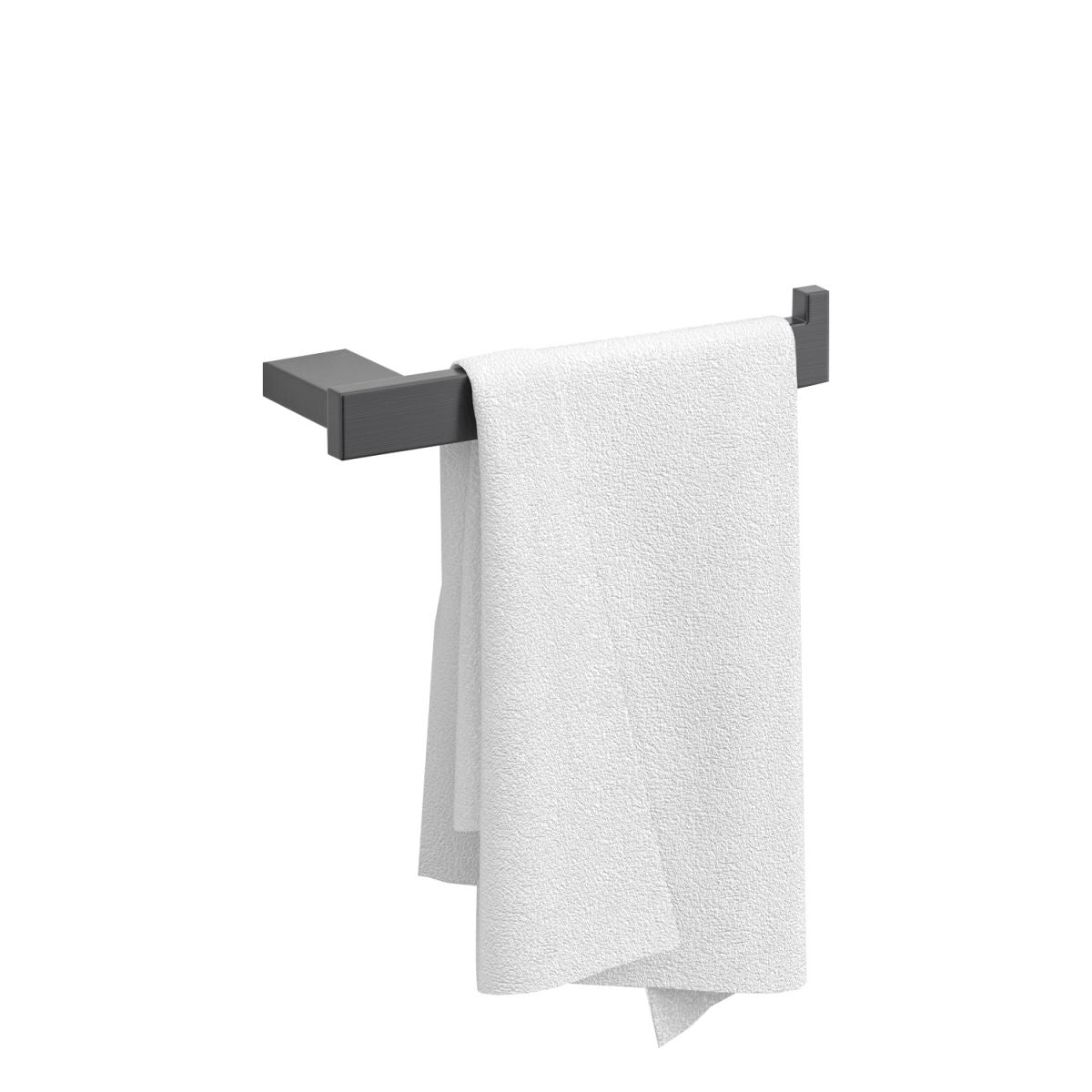 Gray contemporary bathroom accessory set Brushed gray bath shelf/toilet paper holder/towel bar
