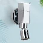Industrial Wall Mounted Bathroom Faucet Handle Solid Brass Fitting