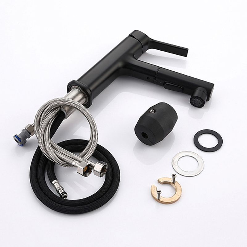 Round Vessel Sink Bathroom Faucet Simple Style Faucet with Brass Material