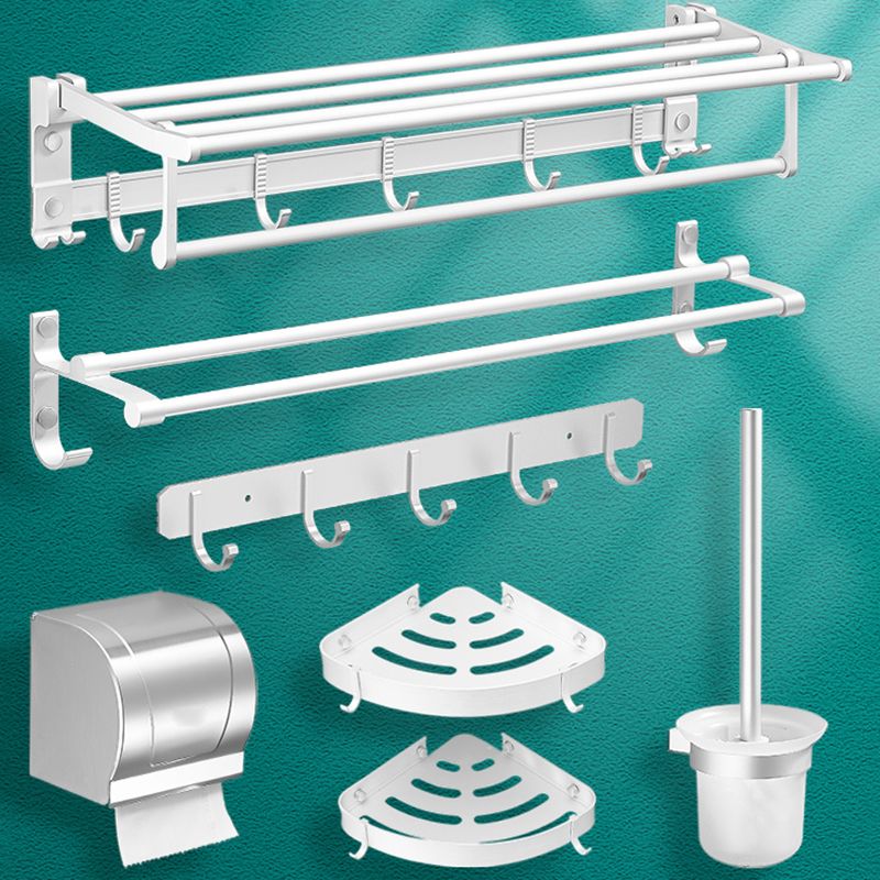 Modern Bathroom Accessories Hardware Set White Metal Bathroom Accessories Kit
