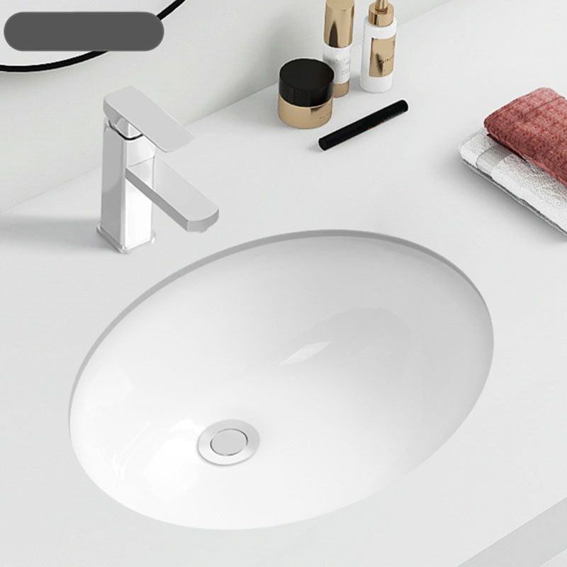 Modern Oval Washstand Ceramic Table Installation Sink Bathroom