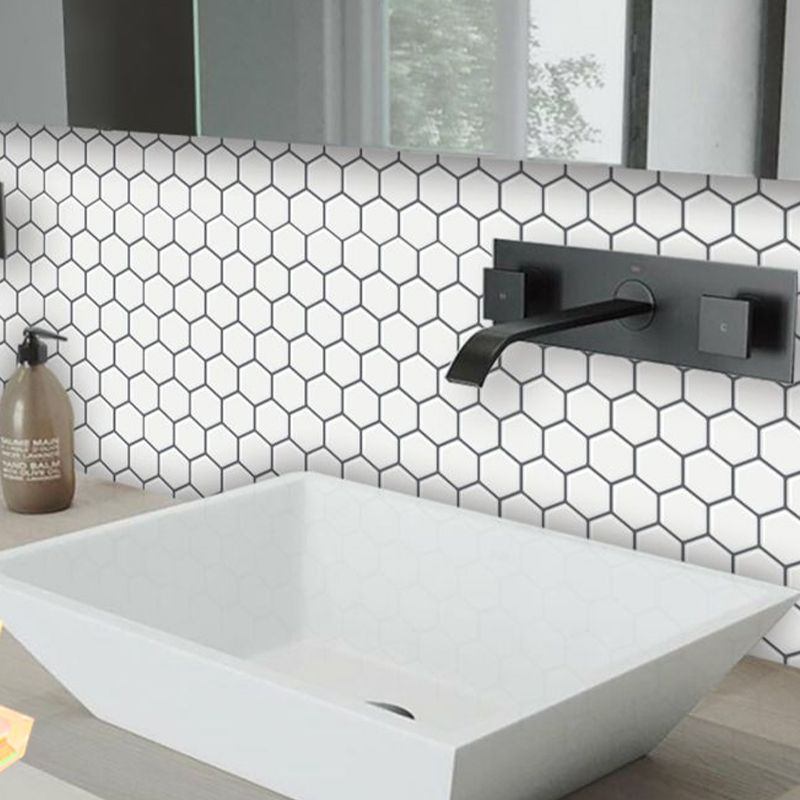 PVC Subway Tile Wallpaper Waterproof Peel and Stick Splashback Tile