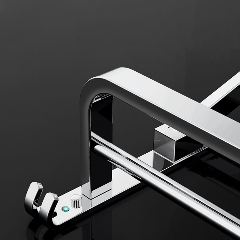 Modern Bathroom Accessory Set Silver Metal Bathroom Accessory