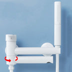 Metal Modern Bathroom Faucet White Single Handle Bathtub Fill Valve Trim