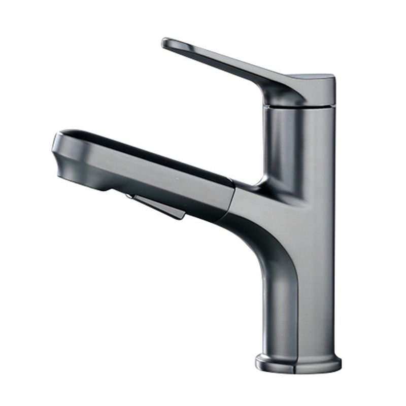 Contemporary Style Centerset Faucets Bathroom Fixtures with Lever Handle