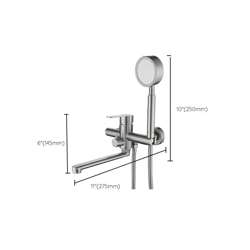 Bathroom Bathtub Faucet Lever Handheld Shower Bathtub Faucet