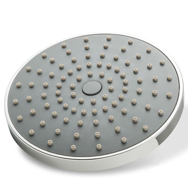 Round Fest Shower Head Silver Single Jet Wall Mounted Shower Head