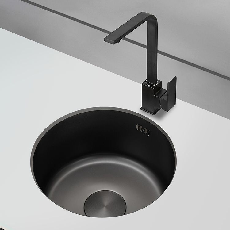 Kitchen Sink Round Single Bowl Color and Scratch Resistant Under-mounted Stainless Steel Kitchen Sink