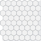 Hexagonal Peel & Stick Tile Stain-Resistant Plastic Peel & Stick Tile for Shower