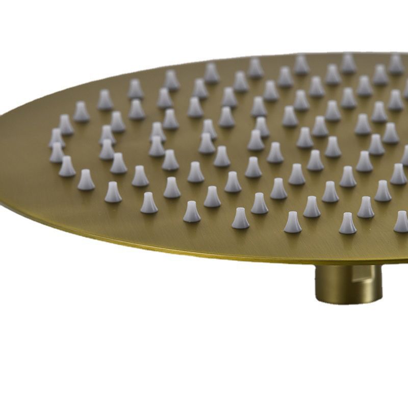 Polished brass round fixed shower head stainless steel wall mounted shower head