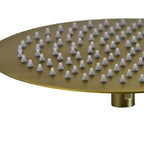 Polished brass round fixed shower head stainless steel wall mounted shower head