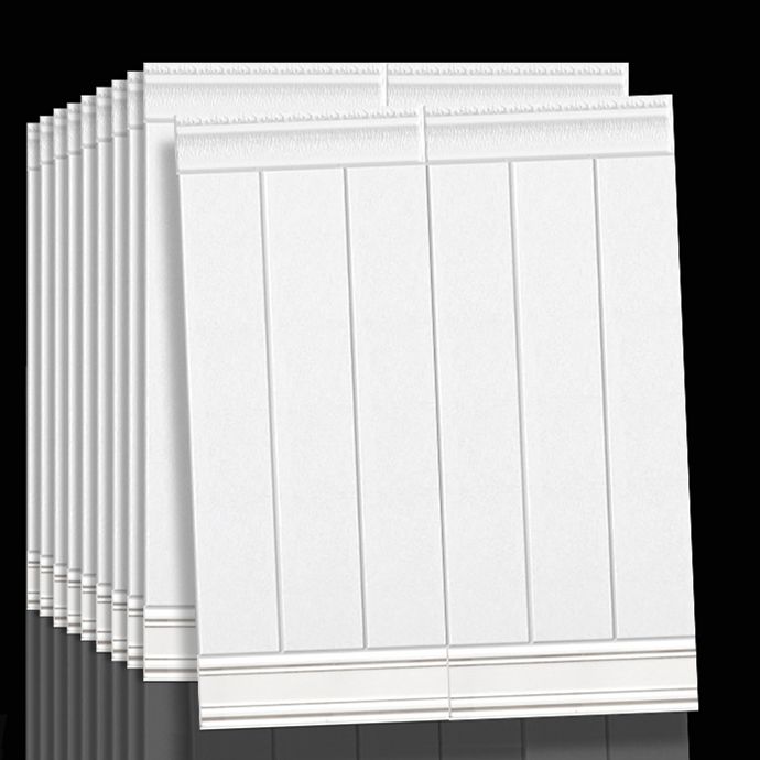 Plastic wall cladding panels for peeling and attaching with waterproof wainscoting
