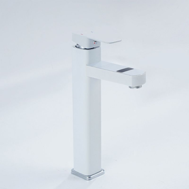 Contemporary sink faucet Digital display Monochrome Low arch basin Bathroom sink
