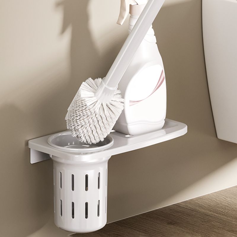 Contemporary bathroom accessory set made of matte stainless steel-aluminum with bathrobe hook/bath shelf
