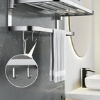 Polished Chrome Modern Bathroom Accessory Set in Stainless Steel with Bath Shelf/Towel Bar