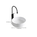 Modern Vessel Sink Porcelain Rectangular Vessel Sink (Not Including Faucet)