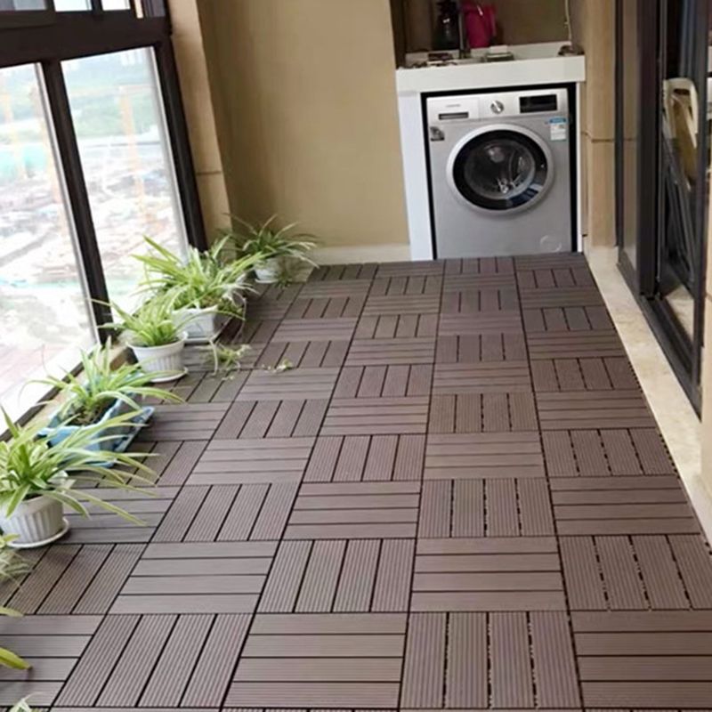 Waterproof Decking Board Strips Composite Square Outdoor Decking Tile Terrace