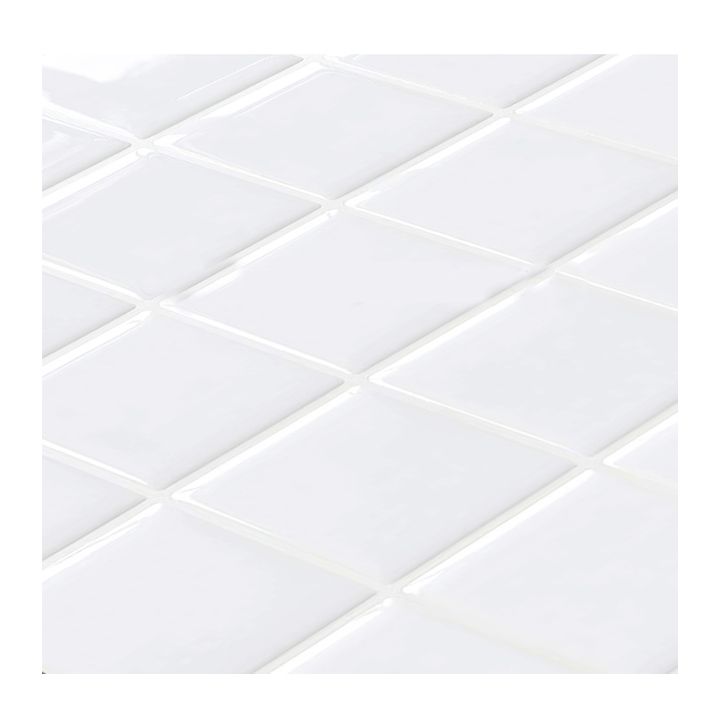 White Mosaic Peel & Stick Tile Waterproof Kitchen Backsplash Wallpaper