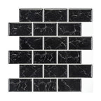 Pattern Matte Color Stone Peel and Stick Mosaic Tile Peel and Stick Tile Set of 2