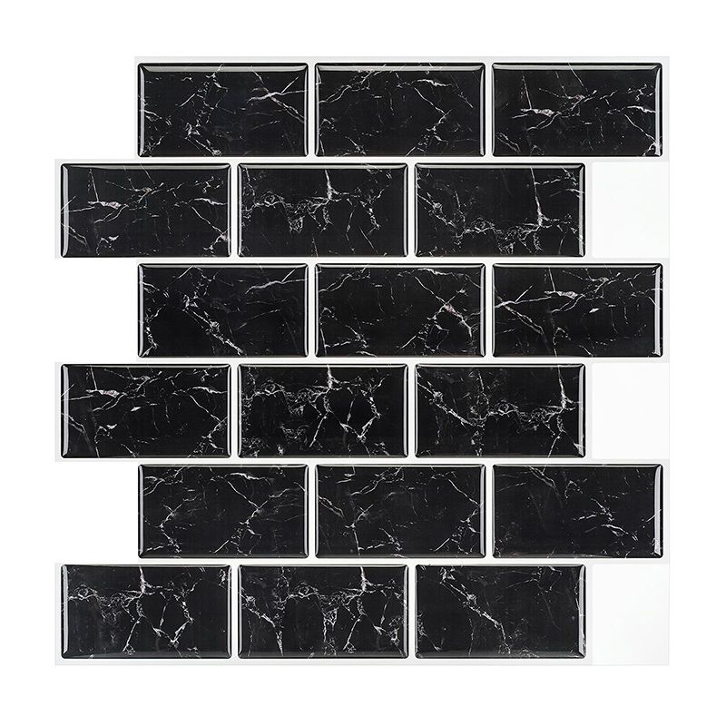 Pattern Matte Color Stone Peel and Stick Mosaic Tile Peel and Stick Tile Set of 2