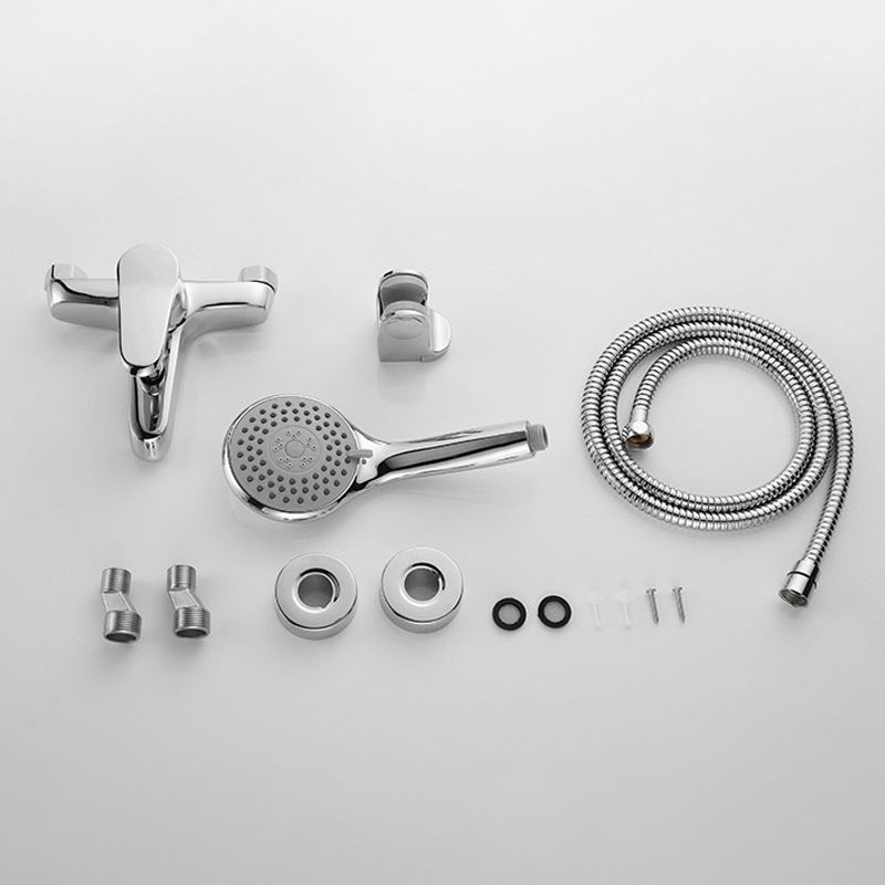 Bathroom Bathtub Pull-Out Wall-Mounted Hand Shower Fixed Bathtub Faucet