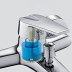 Contemporary Wall-Mounted Bathroom Faucet Lever Handles 2-Hole Faucet Brass Faucet