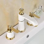 Glam Bathtub Faucet Trim Deck Mounted Lever Handle Swivel Spout Bathtub Faucet