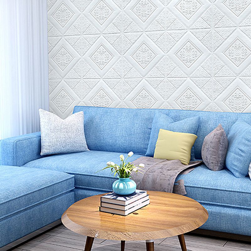 3D embossed interior wall covering Self-adhesive geometric texture wall covering