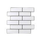 Plastic Peel & Stick Subway Tiles Contemporary Waterproof Peel & Stick Subway Tiles